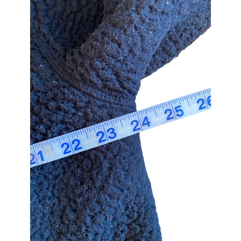 Tommy Hilfiger Women's Sherpa 1/4 Zip Jacket Size L Blue Thumb Holes Preppy - Picture 9 of 11